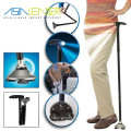 Comme vu sur la TV Triple Head Pivot Base réglable Folding Walking Trusty Cane LED